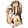 Saluki mit Latte Macchiato