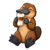 Schnabeltier mit Latte Macchiato