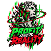 Profit über Realität Neon-Glitch