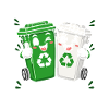 Duo Recycling Lächelnde Eimer