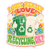 Ich liebe Recycling Cartoon