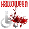 Halloween Blut Rollstuhl