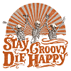 Stay Groovy Die Happy Skeletons
