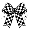 Kariertes Flaggenbogenemblem