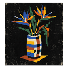 Bauhaus Vase mit Paradiesvogel