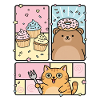 Cute Sweet Animals and Desserts Design