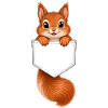 Entzückendes Eichhörnchen-Taschentier