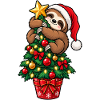 Weihnachten Faultier Tannenbaum Geschenkidee