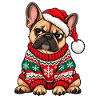 Weihnachten Bulldogge Frenchie Hund Geschenk
