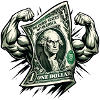Starker Dollar Bill Muskel-Hustle