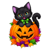 Kätzchen im Kürbis Halloween