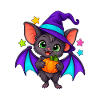 Kürbisbat Hexe Halloween