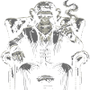 Mafioso Monkey raucht Zigarre