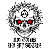 Anarchieschädel mit Dornenkrone