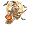 Faultier Hexe Halloween Faultier