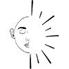 Liniensonne Gesichts-Sonnenburst