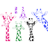 Bunte Giraffen Pop-Art Muster