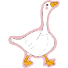 Rosa Kontur Ente Cartoon