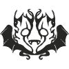Dunkle Fledermausmaske