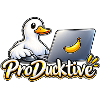 ProDucktive Ente am Laptop