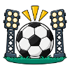 Fußball unter Stadionflutlicht