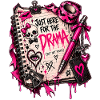 Drama Notizbuch Pink Gothic