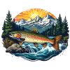 Fisch im Fluss - Wald