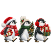 Süße Weihnachtspinguine mit Geschenken
