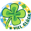 Viel Glück – Kleeblatt - bunter Glücksbringer
