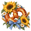Brezel mit Sonnenblumen & Trachtenschleife