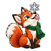 Weihnachten Fuchs Schneeflocke Winter Geschenk