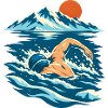 Eisbaden Bergsee