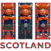 Highland-Kuh in Tartan-Kilts