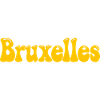 Brüssel in gelber Blasenschrift