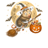 Opossum Hexe Halloween Opossum