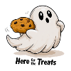 Geist mit Cookie Halloween