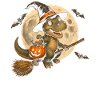 T-Rex Hexe Halloween Dinosaurier T-Rex