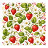 Erdbeeren Muster Beeren Sommer Botanisch Früchte