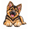 Fröhlicher Schäferhund-Puppy