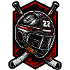 Roter Helm mit CrossSticks 22