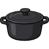 Dunkler Schmortopf Illustration