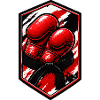 Rote Boxhandschuhe Patch