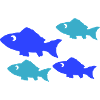 Neonfische Silhouetten Muster