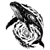 Kosmische Wale Galaxie Print