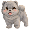 Chow-Chow – flauschiger dunkler Hundewelpe