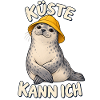 Küste kann ich Robbe mit Südwester