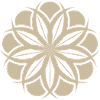 Mandala Blütenstern Ethno Beige