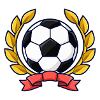 Fußball mit goldenem Lorbeerkranz