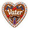 Vater Herz Kuchenmotiv Schnurrbart Design