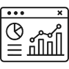 Dashboard Analytics Zeilen-Symbol